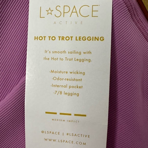 L*Space NWT Ribbed‎ Hot To Trot Legging in Mauve Various sizes - Picture 12 of 12